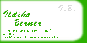 ildiko berner business card